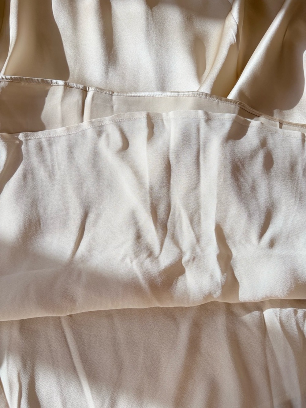 NEW Reformation Gemma Long Silk Skirt Almond Cream Elastic Waist | US 0 UK 4 - Picture 12 of 12